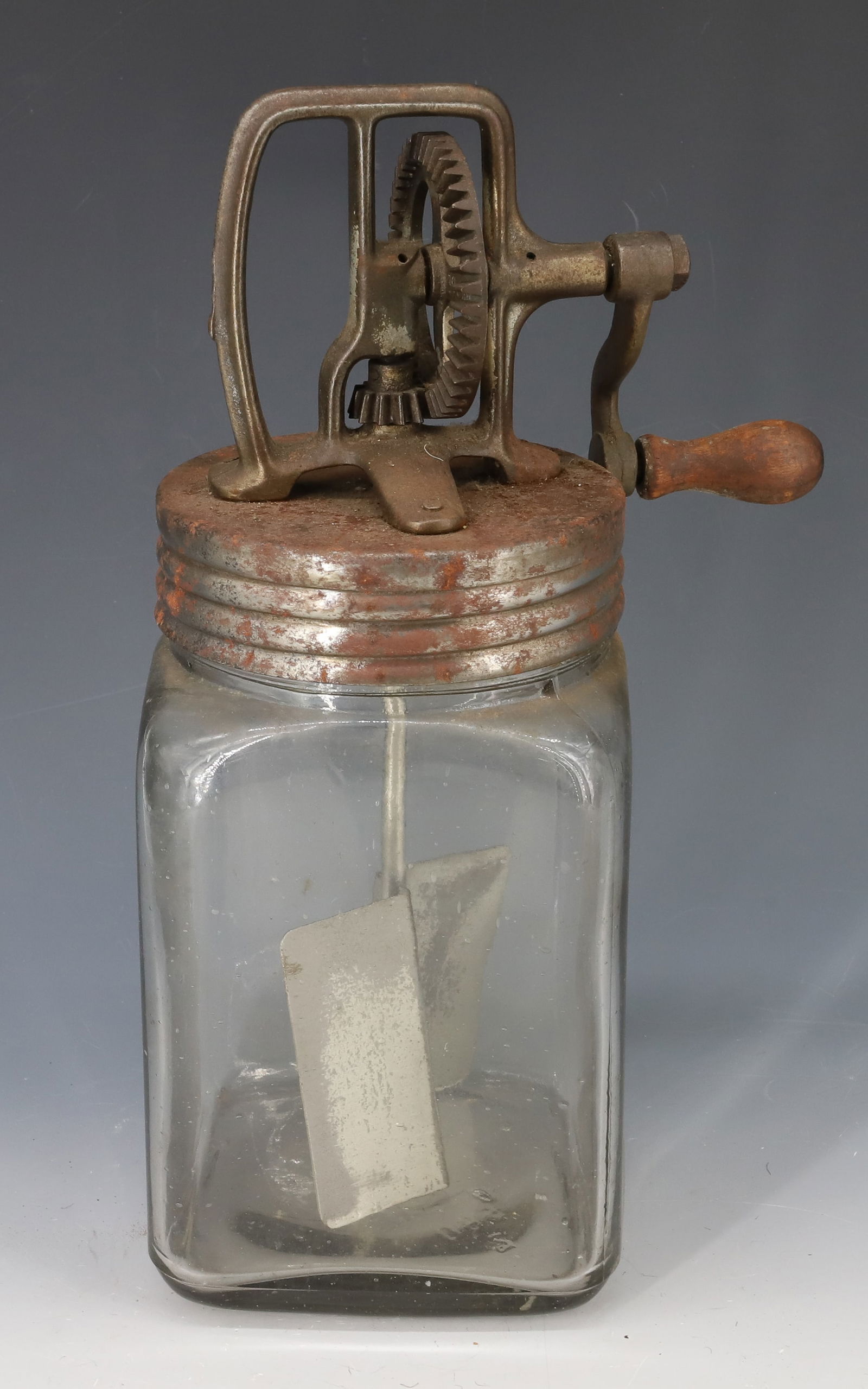 TWO QUART GLASS BUTTER CHURN (1 of 3)