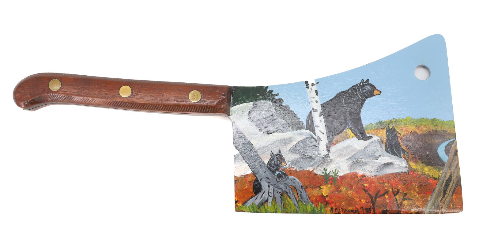 PAINTED BUTCHER CLEAVER (1 of 3)