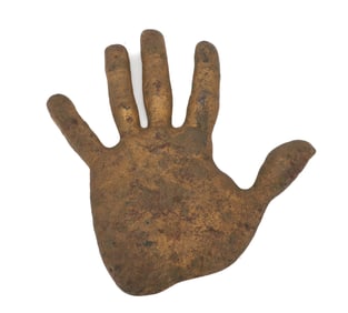CAST IRON PAINTED HAND