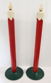 PAIR OF NOS CHRISTMAS CANDLE DECORATIONS