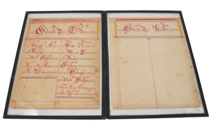 (2) 19TH C. LEDGER PAGES