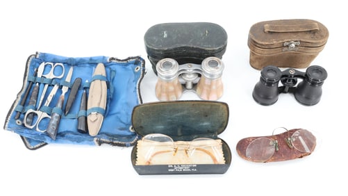 LOT OF OPERA GLASSES, EYEGLASSES AND MORE