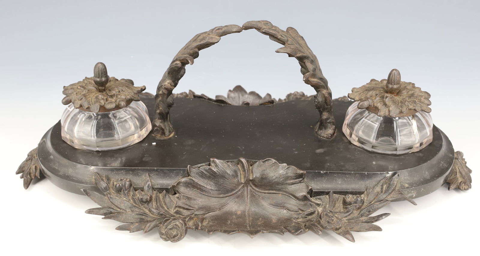 LARGE INKWELL DESK SET (1 of 6)