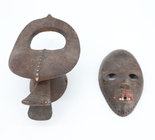 (2) AFRICAN FACE MASKS