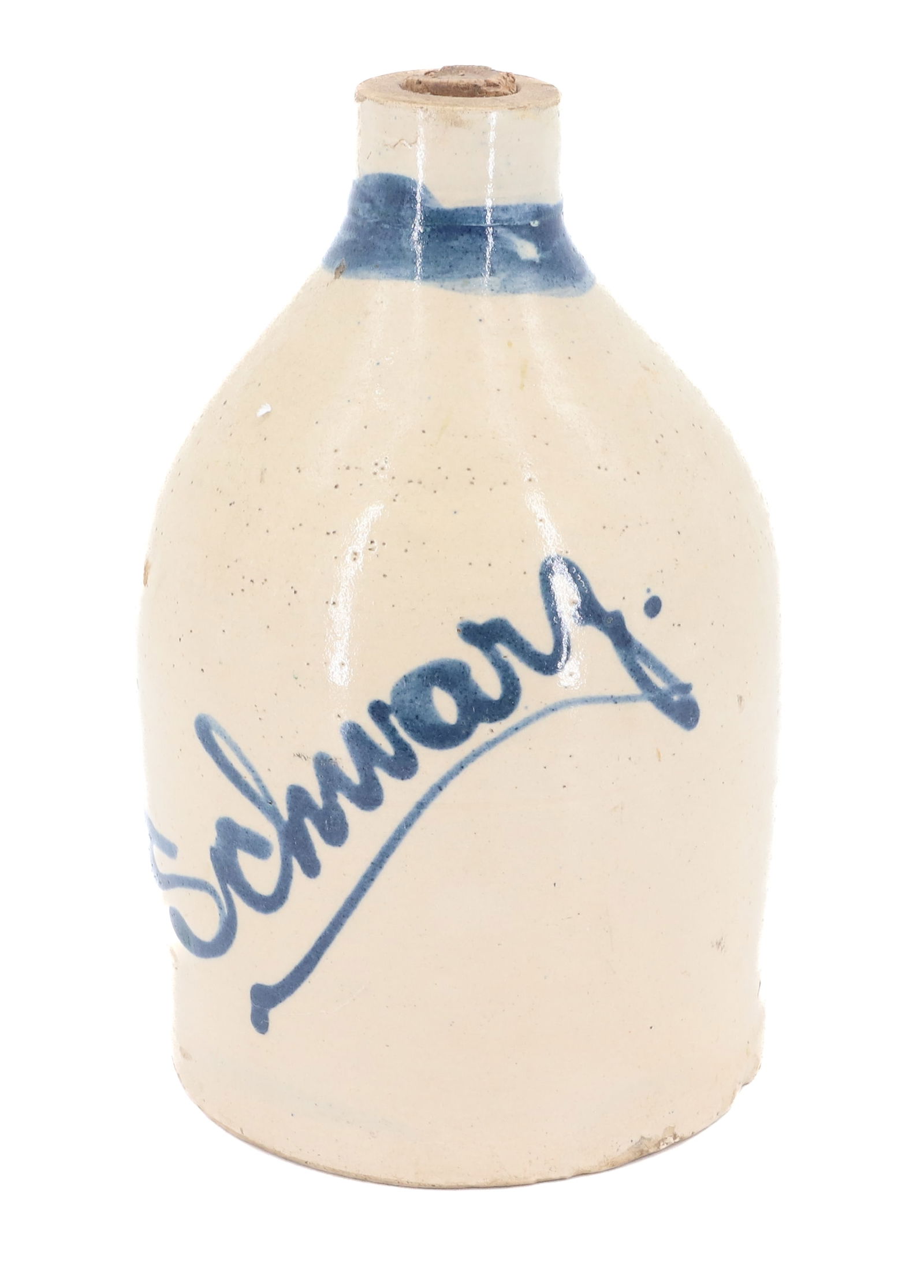 STONEWARE ADVERTISING SCRIPT JUG (1 of 7)