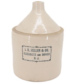 ELIZABETH AND DOVER, NJ ADVERTISING JUG