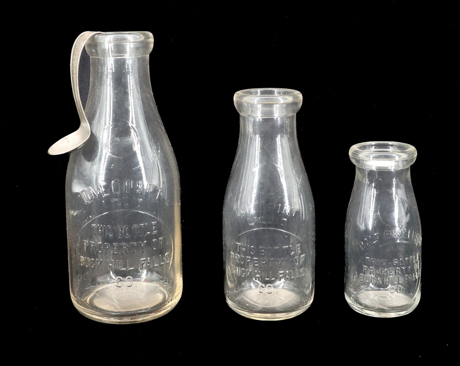 (3) BUCK HILL FALLS MILK BOTTLES (1 of 8)