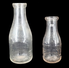 (2) STROUDSBURG, PA MILK BOTTLES