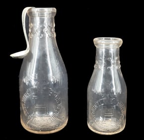 (2) EAST STROUDSBURG MILK BOTTLES