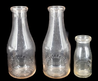 (3) SHAWNEE-ON-THE-DELAWARE MILK BOTTLES