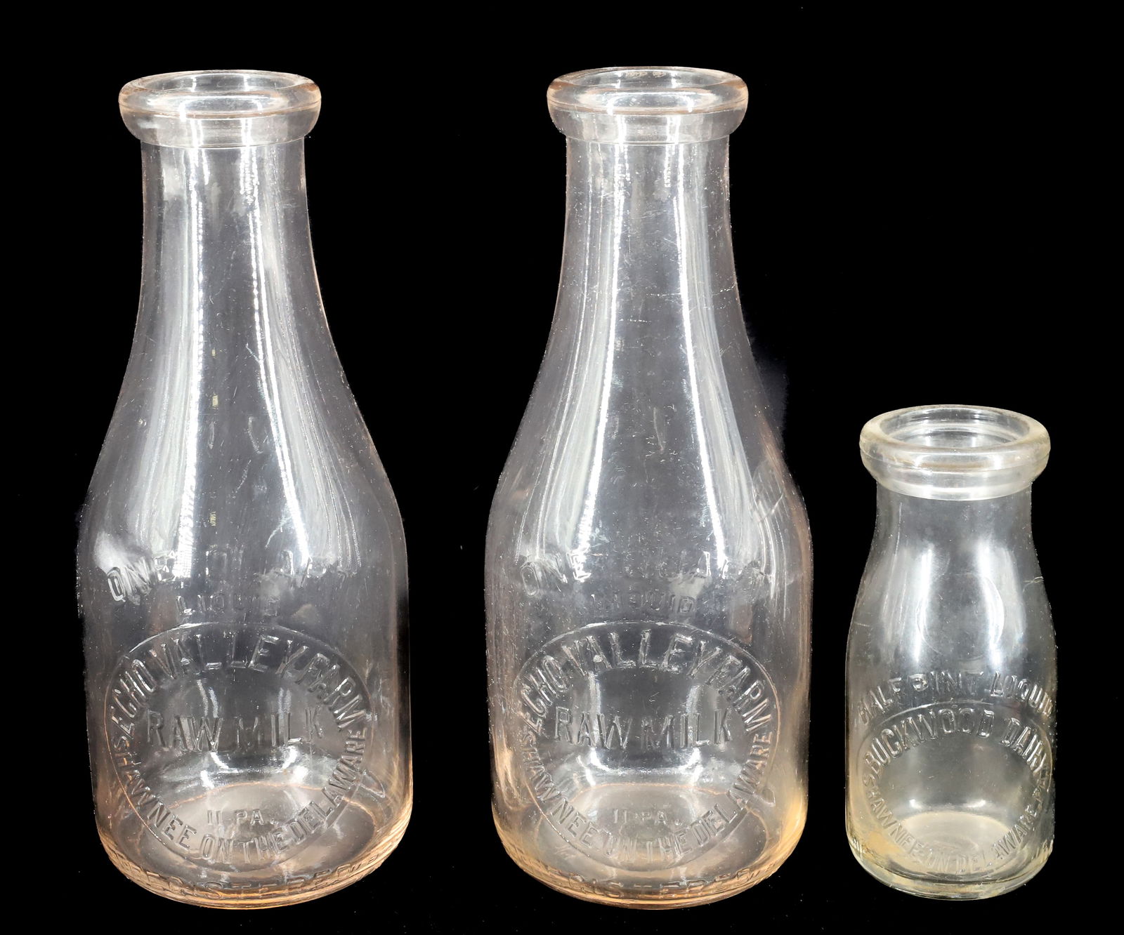 (3) SHAWNEE-ON-THE-DELAWARE MILK BOTTLES (1 of 4)