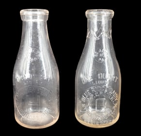 (2) STROUDSBURG, PA MILK BOTTLES
