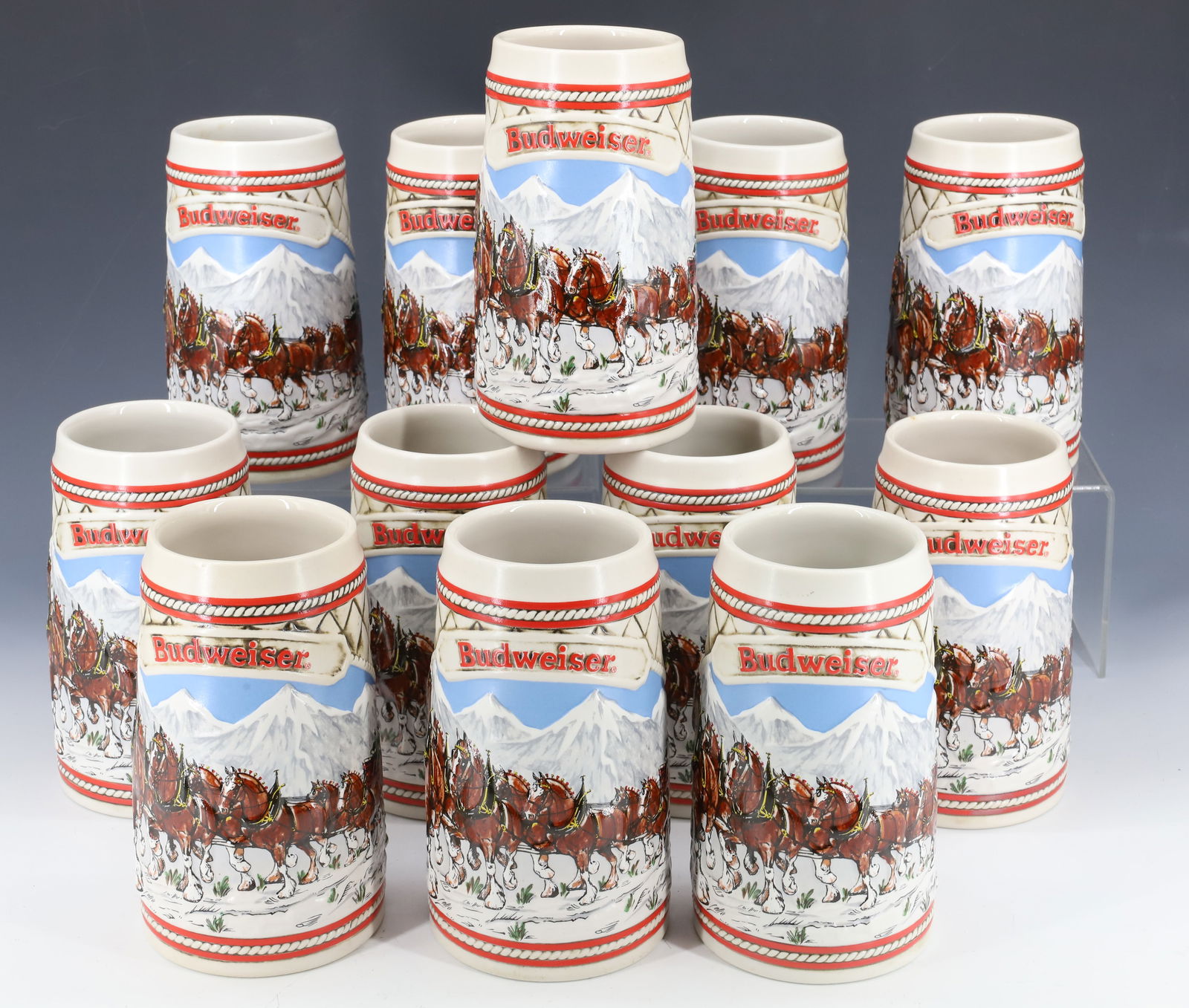 (12) BUDWEISER STEINS (1 of 5)