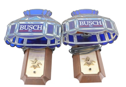 PAIR OF BUSCH BEER ADVERTISING LIGHTS