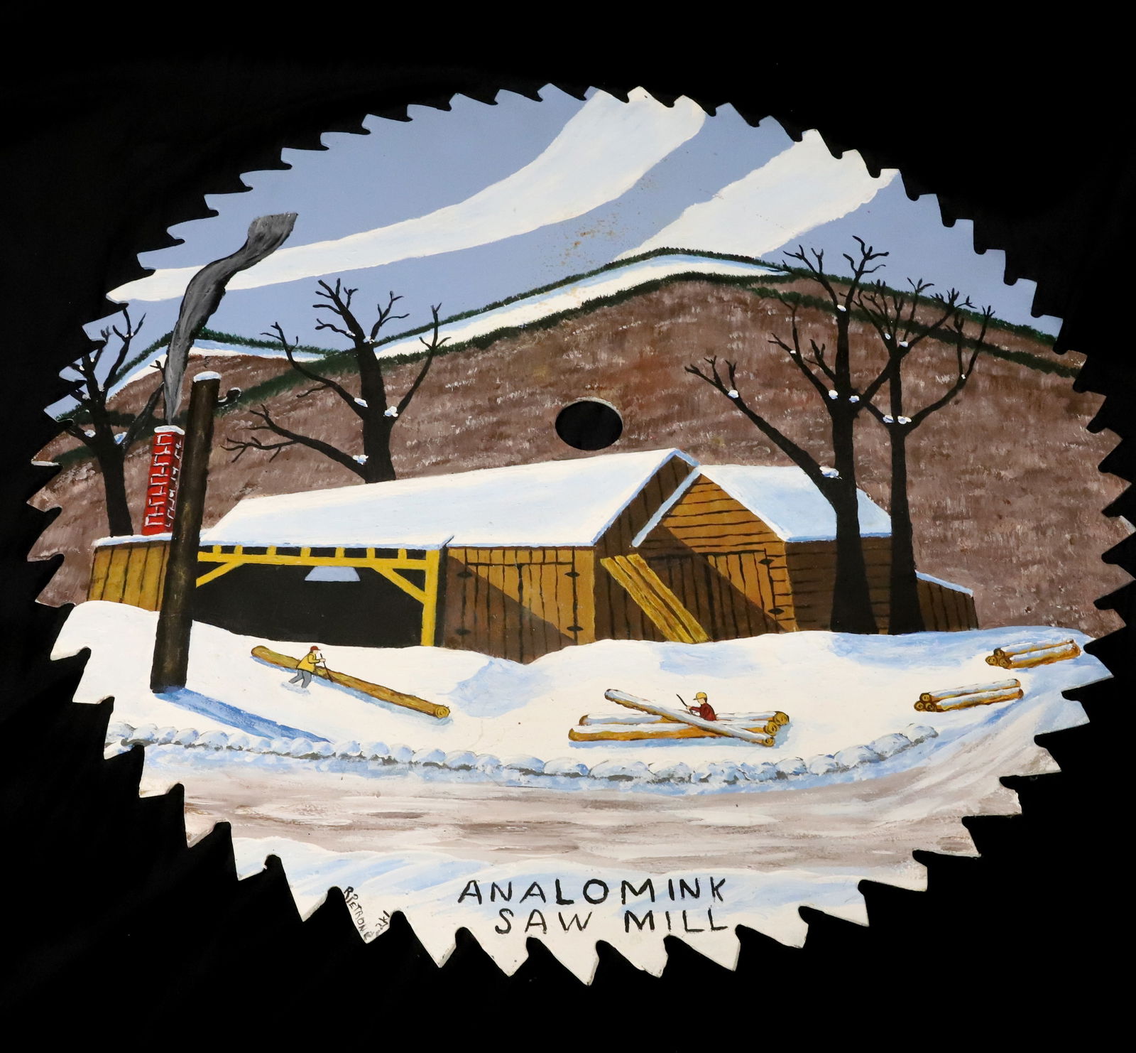 PAINTED SAWMILL BLADE (1 of 4)