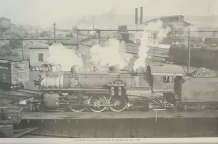 FRAMED PRINT OF D.L. & W. LOCOMOTIVE