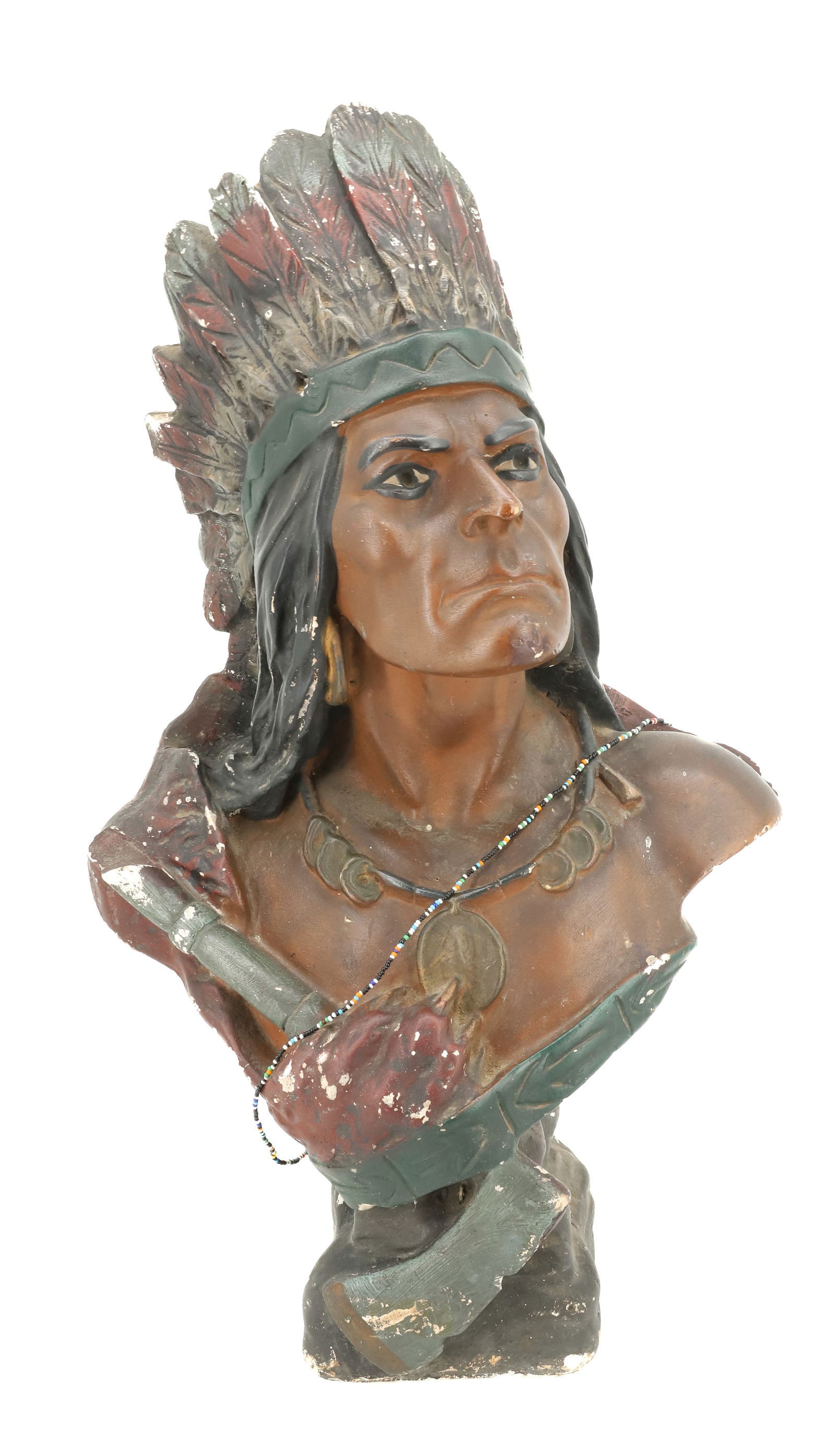 NATIVE AMERICAN CHALKWARE BUST (1 of 6)