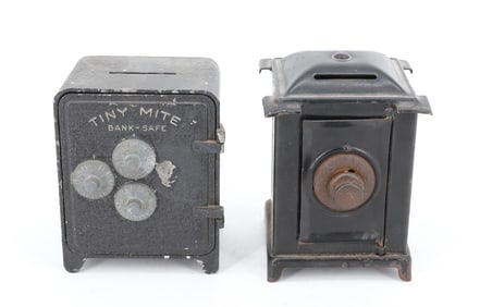 (2) COMBINATION LOCK SAFE BANKS