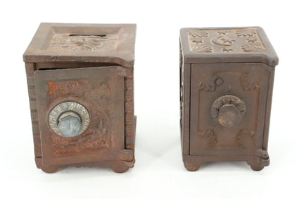 (2) COMBINATION LOCK SAFE BANKS