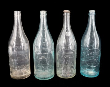LOT OF VINTAGE EMBOSSED BOTTLES