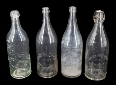 (4) PATERSON, NJ ADVERTISING BOTTLES