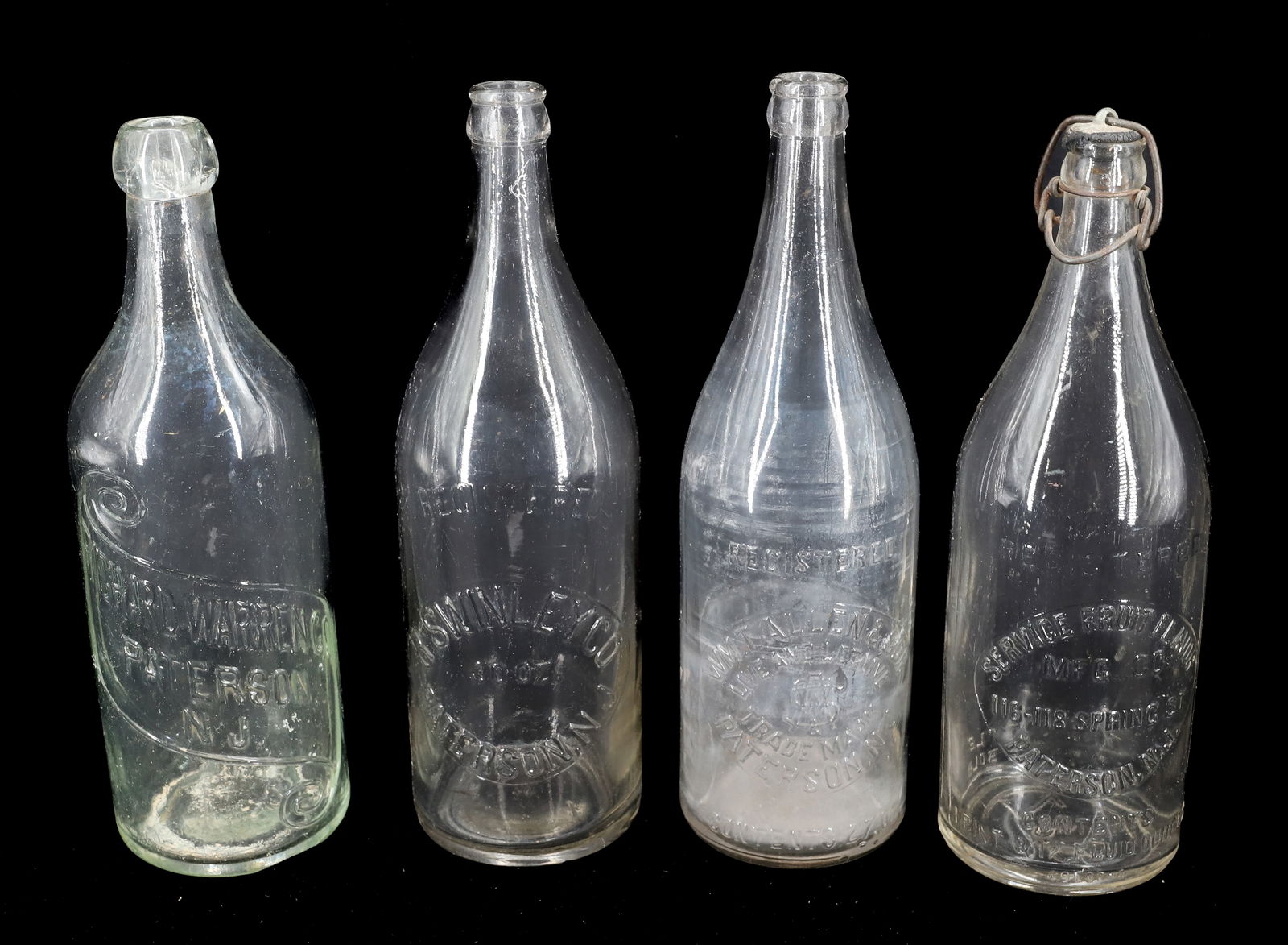 (4) PATERSON, NJ ADVERTISING BOTTLES (1 of 4)