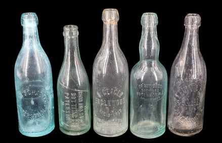 (5) NEW JERSEY ADVERTISING BOTTLES