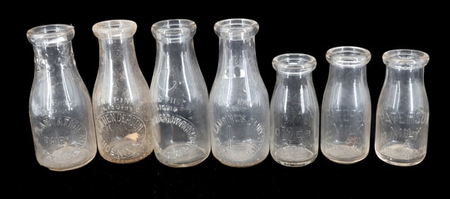 LOT OF NY AND NJ MILK BOTTLES