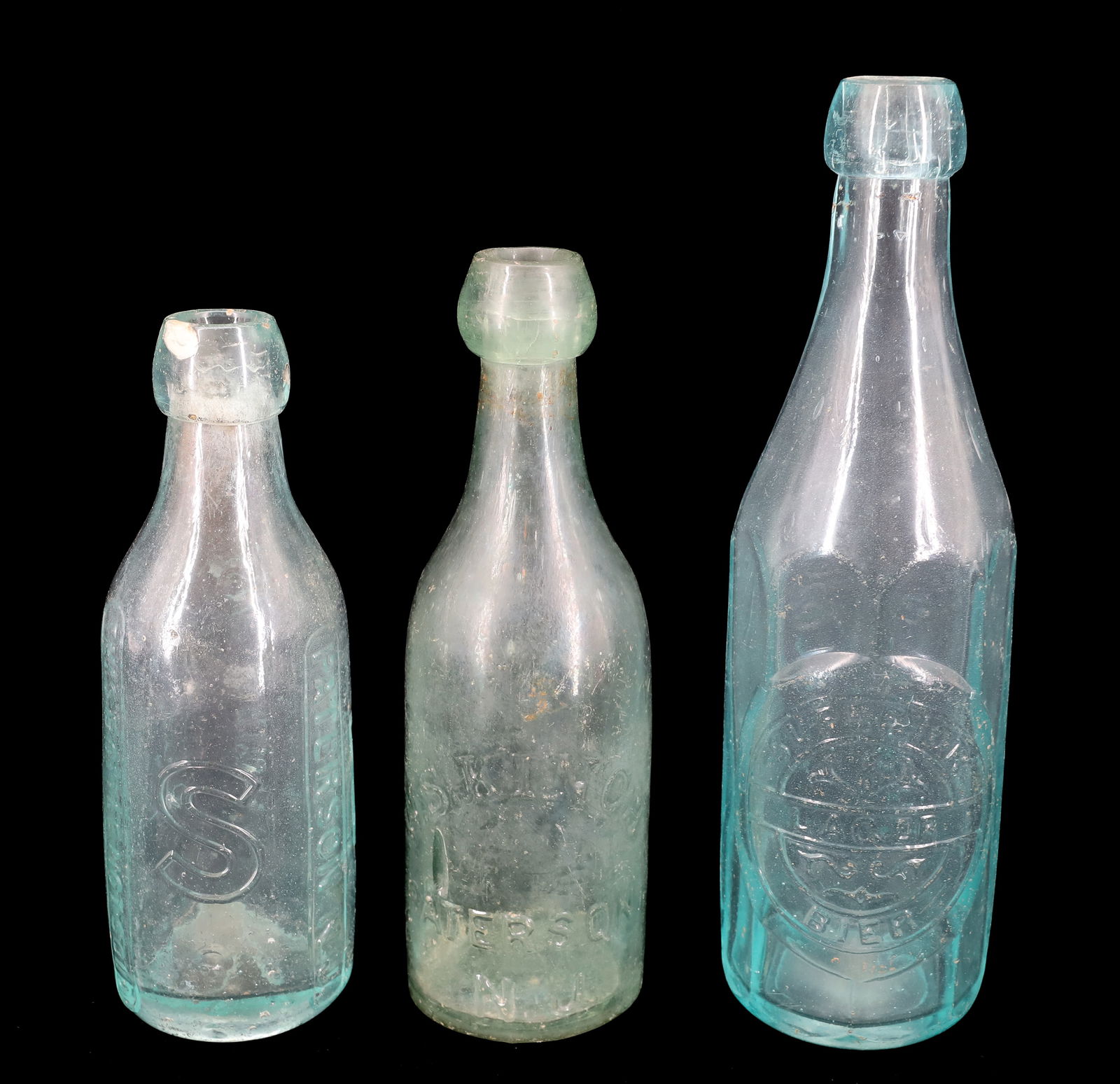 (3) W.S. KINCH, PATERSON, NJ BOTTLES (1 of 4)