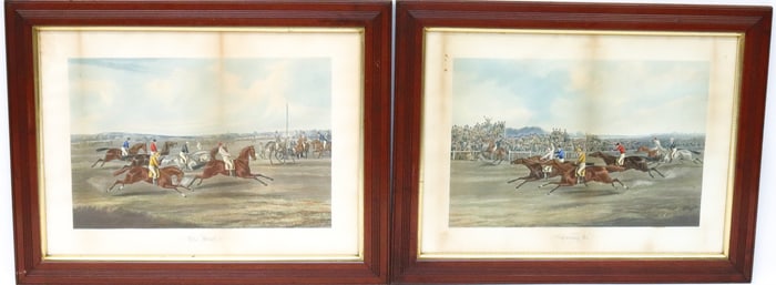PAIR OF 19TH C. HORSE RACING LITHOGRAPHS