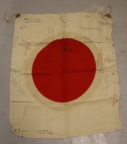 JAPANESE FLAG SGND. BY SOLDIERS
