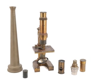 BRASS MICROSCOPE AND NOZZLE