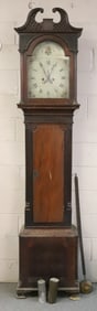 ANTIQUE MAHOGANY TALL CASE CLOCK