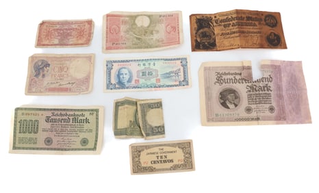LOT OF VINTAGE PAPER CURRENCY