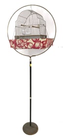 CROWN BIRD CAGE ON STAND