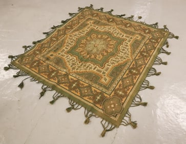 ANTIQUE WOVEN TABLE COVERING