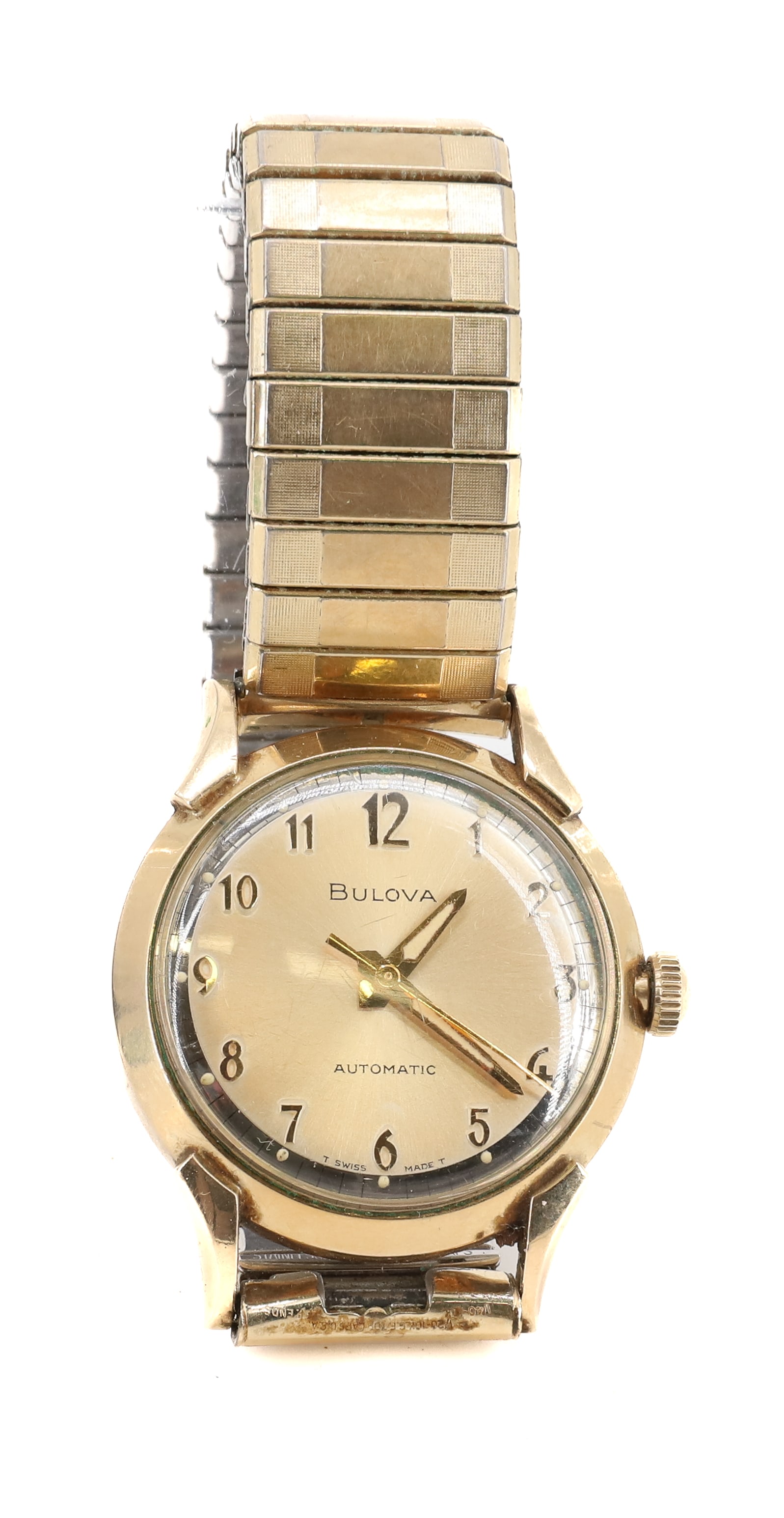 MEN'S BULOVA WRIST WATCH: SELF WINDING 10K GOLD FILLED CASE 1 1/2" X 1 3/8" # F567869 WORKING PLEASE READ CAREFULLY - Terms for Purchasing and Shipping of Auction Items. Please read carefully before bidding. All payments for p