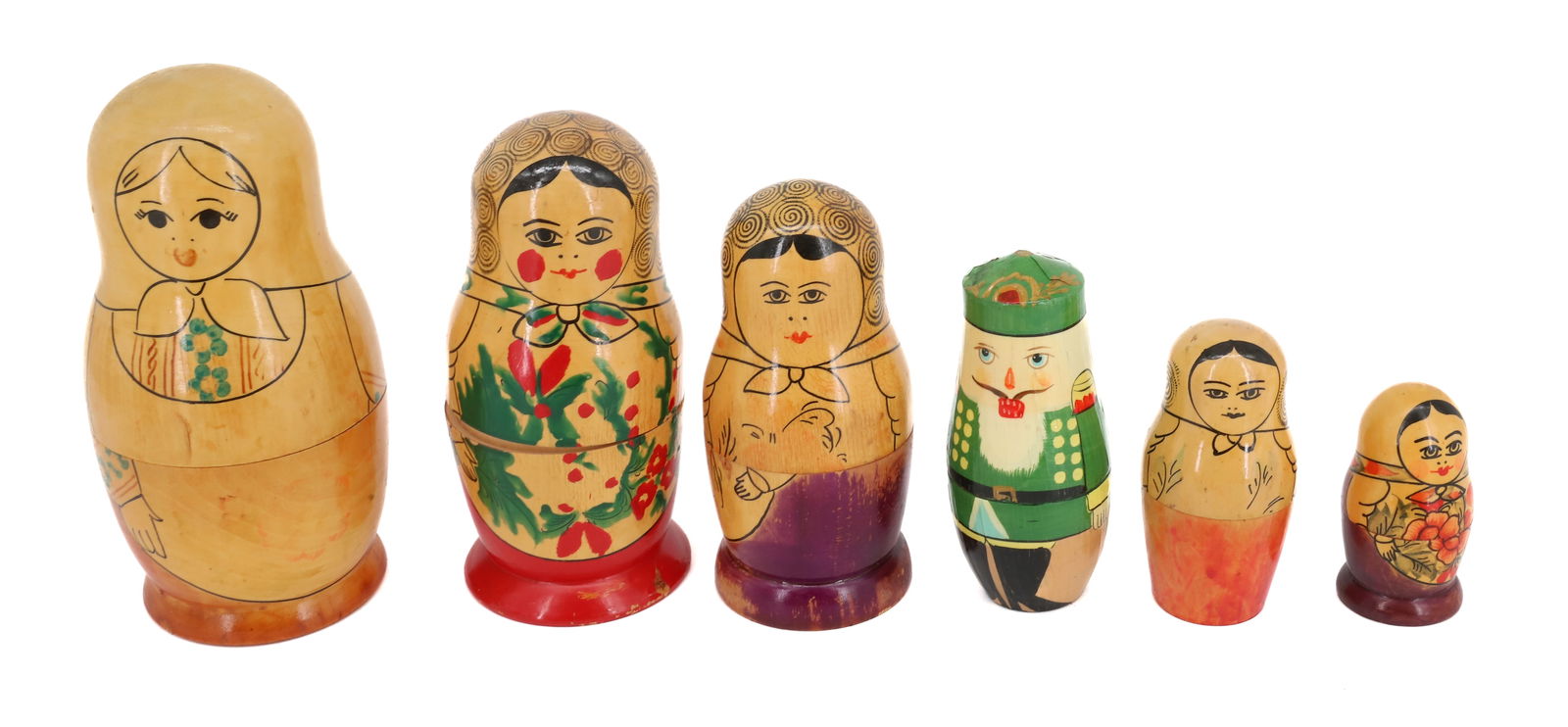 LOT OF RUSSIAN NESTING DOLLS: VARIOUS SIZES AND STYLES - LARGEST 7" H PLEASE READ CAREFULLY - Terms for Purchasing and Shipping of Auction Items. Please read carefully before bidding. All payments for purchases will be made throug