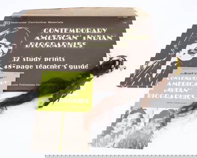 LOT OF NATIVE AMERICAN ITEMS: HAIR BRAID WITH BEADWORK/FEATHER AND TEACHER'S GUIDE TO CONTEMPORARY AMERICAN INDIAN BIOGRAPHIES. PLEASE READ CAREFULLY BEFORE BIDDING. ALL PAYMENTS MUST BE MADE BEFORE ITEMS CAN BE SHIPPED. BUYERS CA
