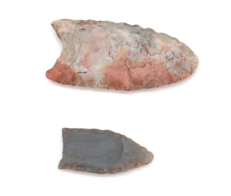 (2) CLOVIS ARROWHEADS