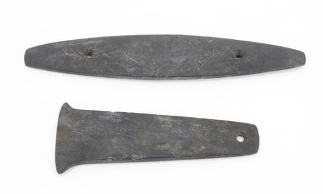 (2) BRADFORD COUNTY SLATE ARTIFACTS