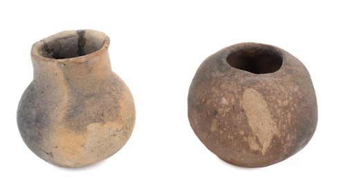 (2) POTTERY VESSELS