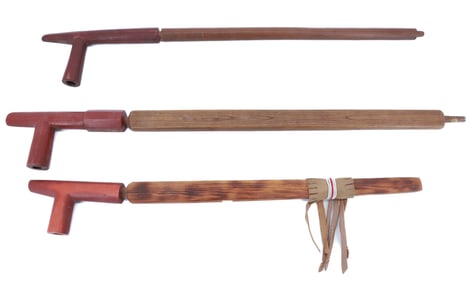 NATIVE AMERICAN CATLINITE STONE PIPES