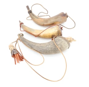 LOT OF (3) POWDER HORNS