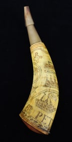 DECORATED POWDER HORN