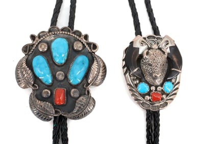(2) NATIVE AMERICAN BOLOS