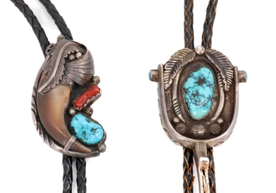 (2) NATIVE AMERICAN BOLOS
