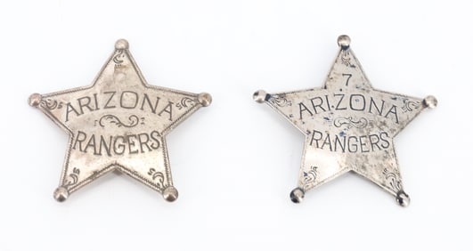 (2) ARIZONA RANGERS BADGES