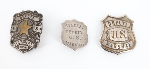(3) DEPUTY MARSHAL BADGES