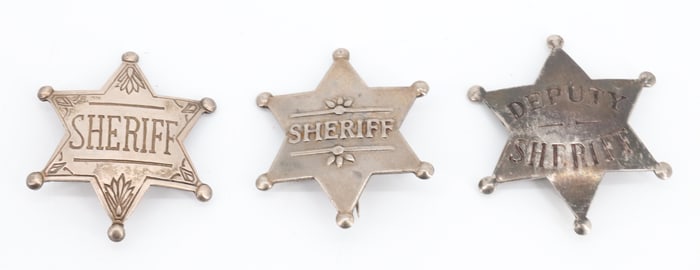 (3) SHERIFF BADGES
